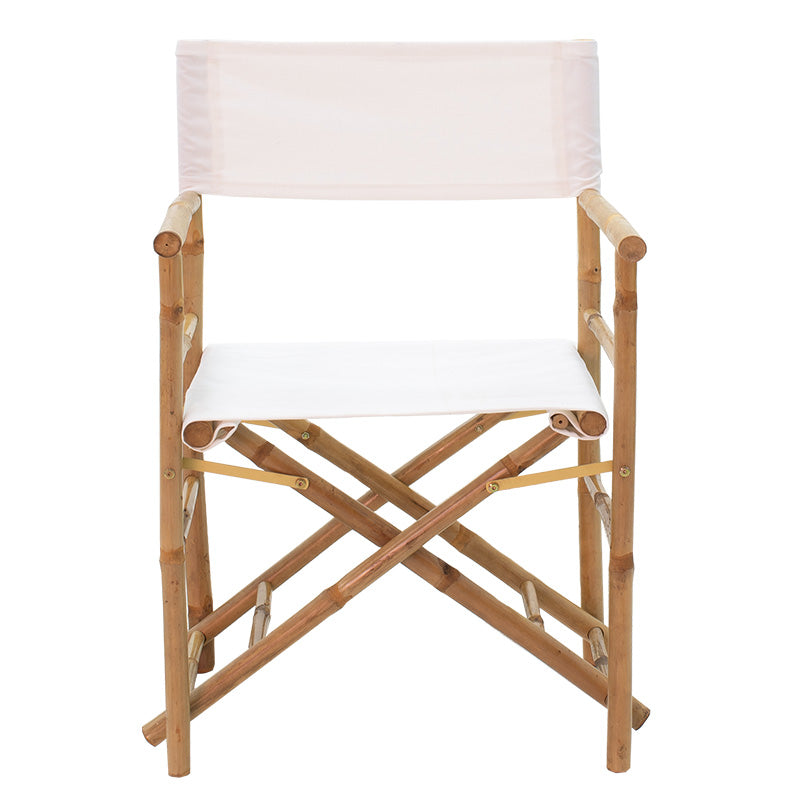 Armchair Nalin pakoworld folding bamboo-fabric white