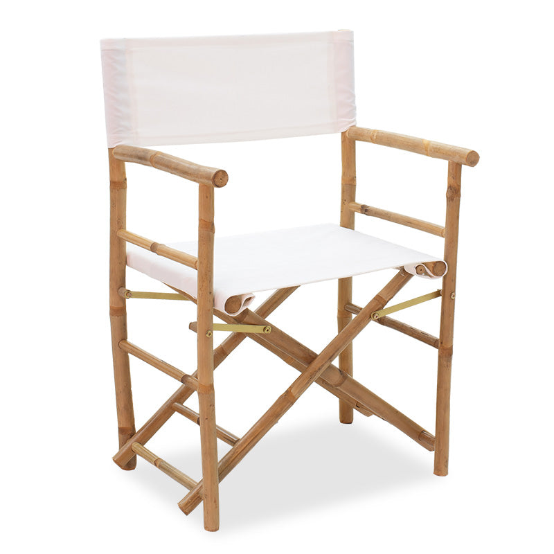 Armchair Nalin pakoworld folding bamboo-fabric white