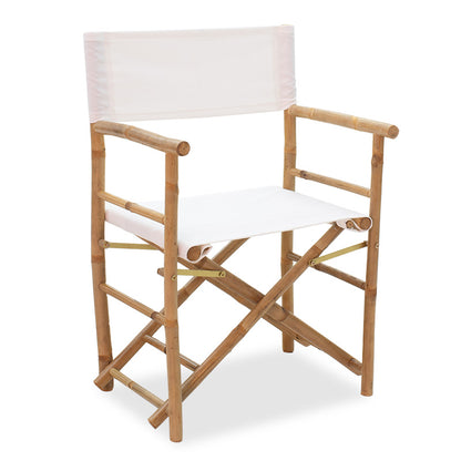 Armchair Nalin pakoworld folding bamboo-fabric white