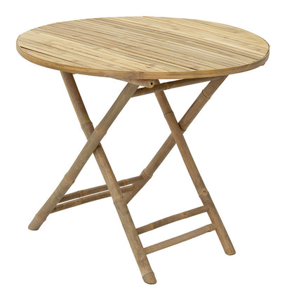 Obbie pakoworld folding bamboo table natural D90x77cm