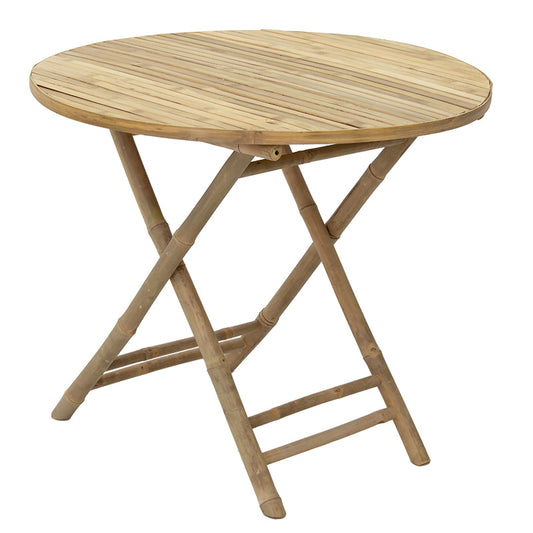 Obbie pakoworld folding bamboo table natural D90x77cm