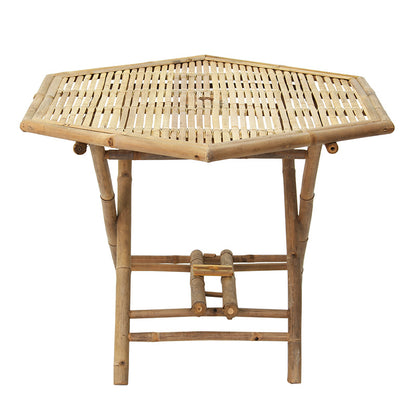 Nando pakoworld folding bamboo table natural 114x100x75cm