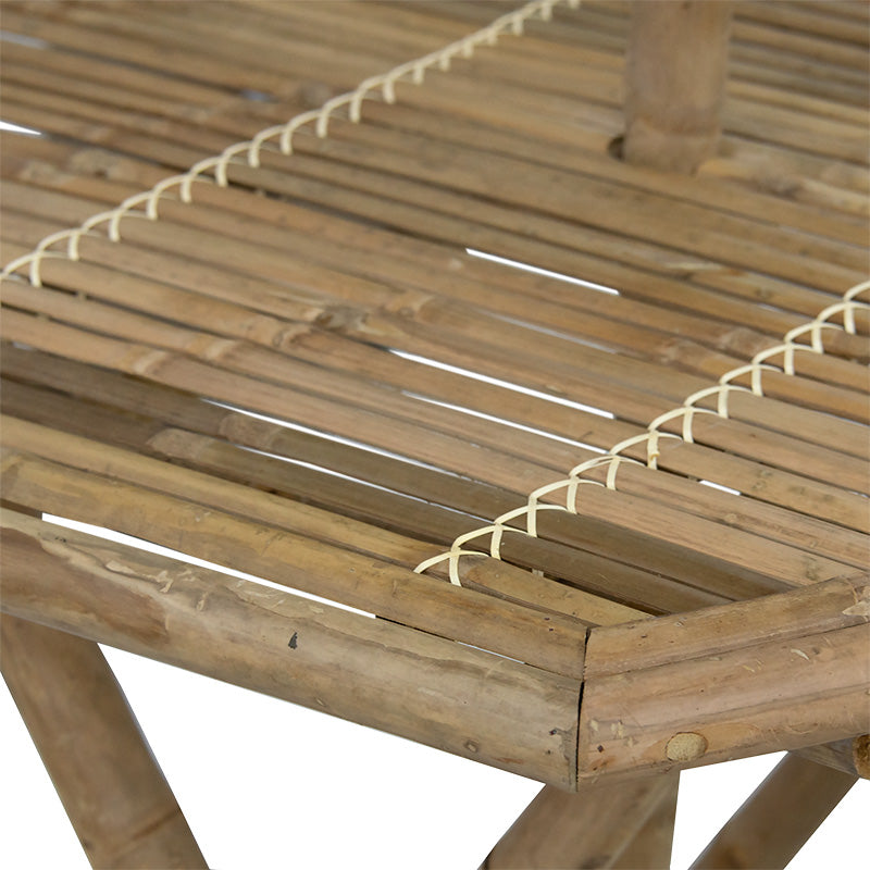 Nando pakoworld folding bamboo table natural 114x100x75cm