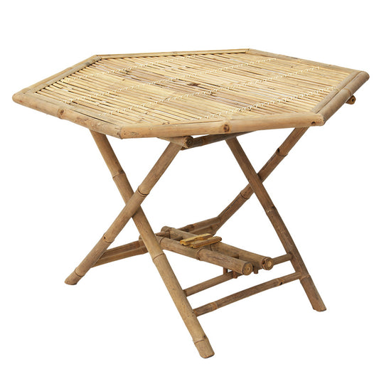 Nando pakoworld folding bamboo table natural 114x100x75cm