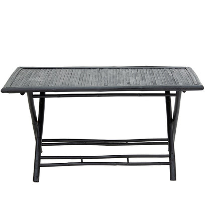 Badou pakoworld folding bamboo table black 150x80x77cm