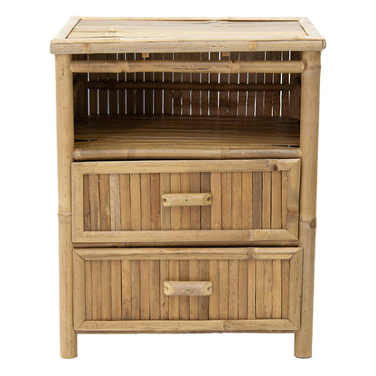 Bedside table Ofra pakoworld bamboo natural 56x46x69cm