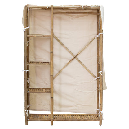 Fabric wardrobe Jael pakoworld bamboo natural-ecru 110x40x170cm