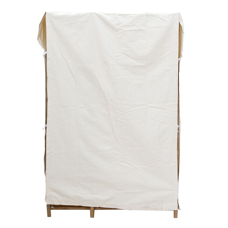 Fabric wardrobe Jael pakoworld bamboo natural-ecru 110x40x170cm