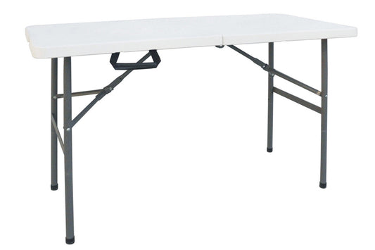 Commercial folding camping table Rodeo pakoworld with metal frame colour white 122x60x74cm