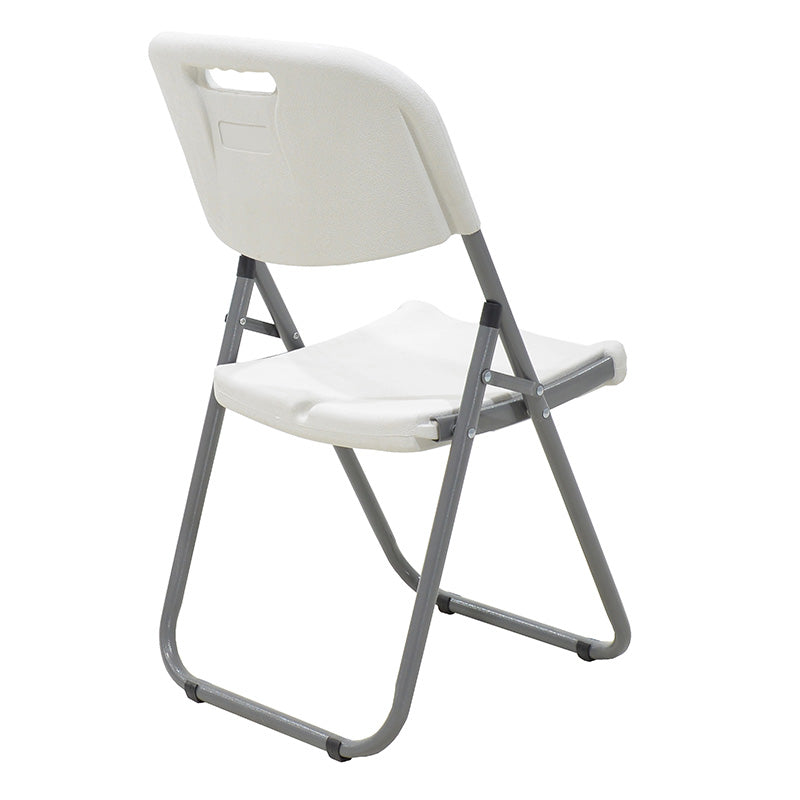 Commericial folding camping chair Edison pakoworld with metal and reinforced frame colour white