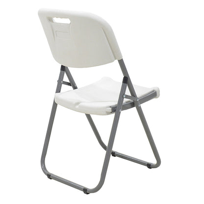 Commericial folding camping chair Edison pakoworld with metal and reinforced frame colour white