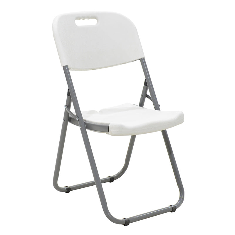 Commericial folding camping chair Edison pakoworld with metal and reinforced frame colour white