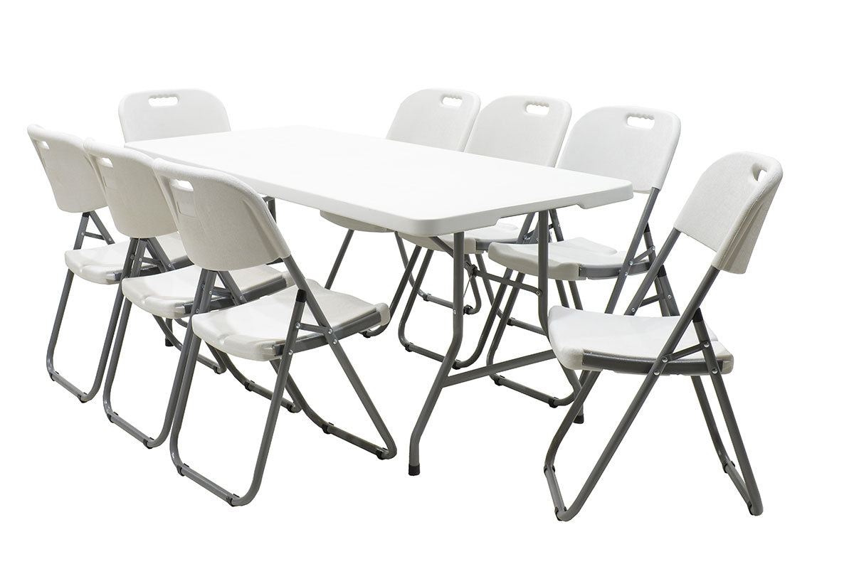 Professional catering table Rodeo pakoworld folding white granite 183x76x74