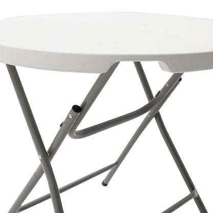 Standing table Comfort pakoworld with metal frame and colour white granite D80x74cm