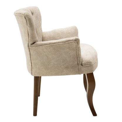 Samara armchair pakoworld beige fabric antique 67x62x78cm