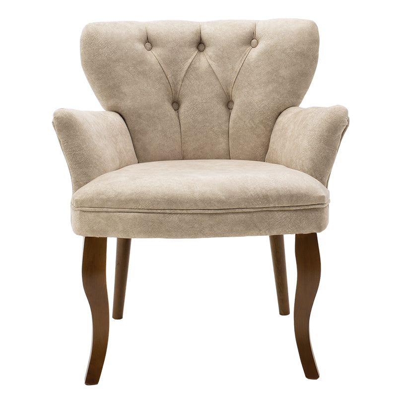 Samara armchair pakoworld beige fabric antique 67x62x78cm