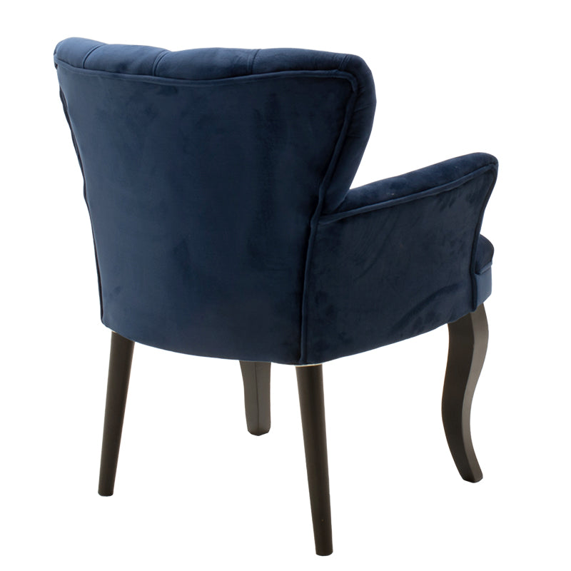 Armchair Samara pakoworld velvet dark blue 67x62x78cm