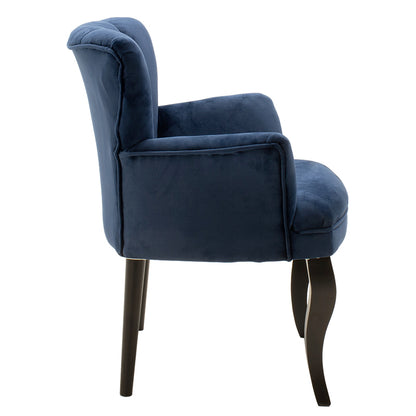 Armchair Samara pakoworld velvet dark blue 67x62x78cm