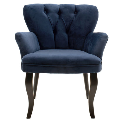 Armchair Samara pakoworld velvet dark blue 67x62x78cm