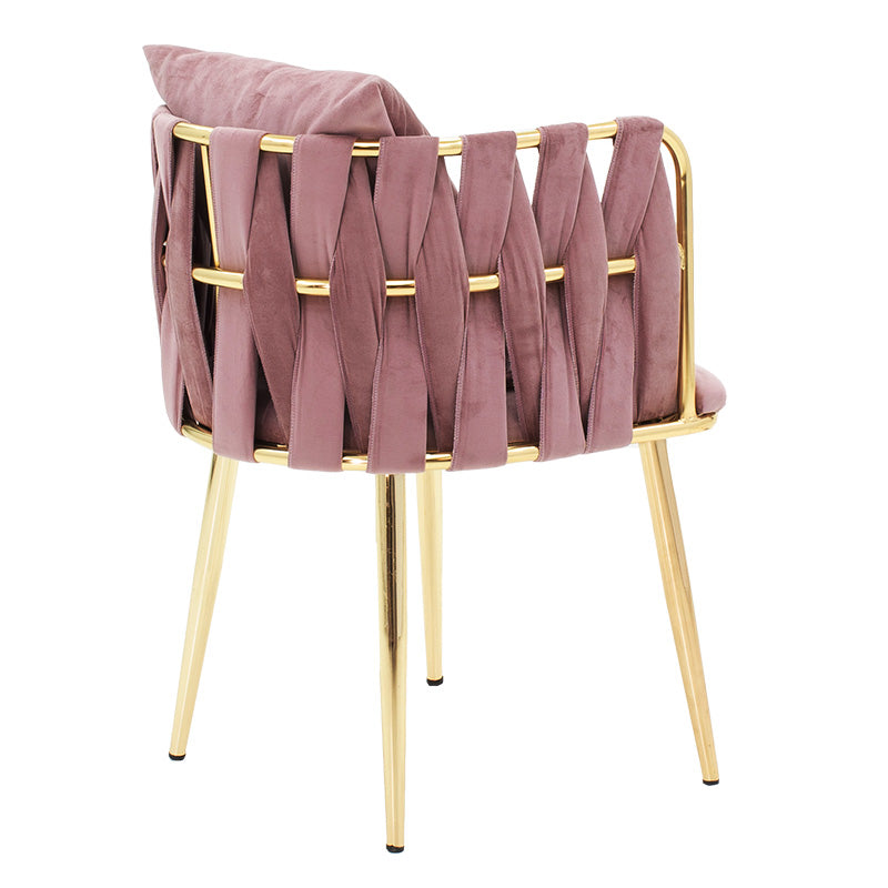 Ivory pakoworld velvet armchair in rottten apple-golden color 53x52x77cm