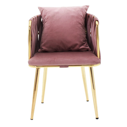 Ivory pakoworld velvet armchair in rottten apple-golden color 53x52x77cm