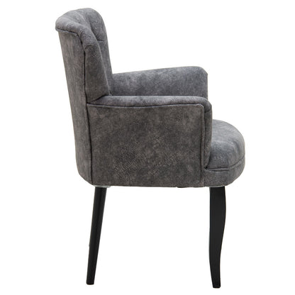 Armchair Samara pakoworld fabric grey antique 67x62x78cm