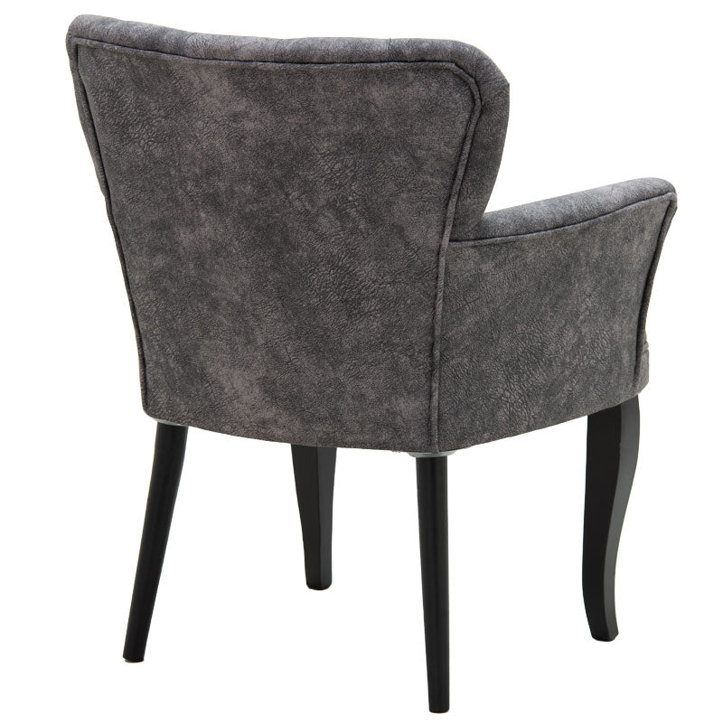 Armchair Samara pakoworld fabric grey antique 67x62x78cm