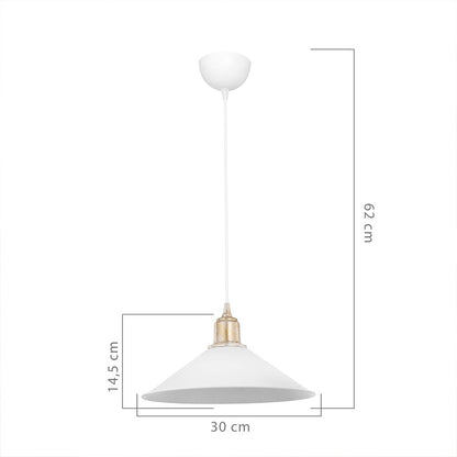 Ceiling light PWL-0964 pakoworld Ε27 white D30x62cm