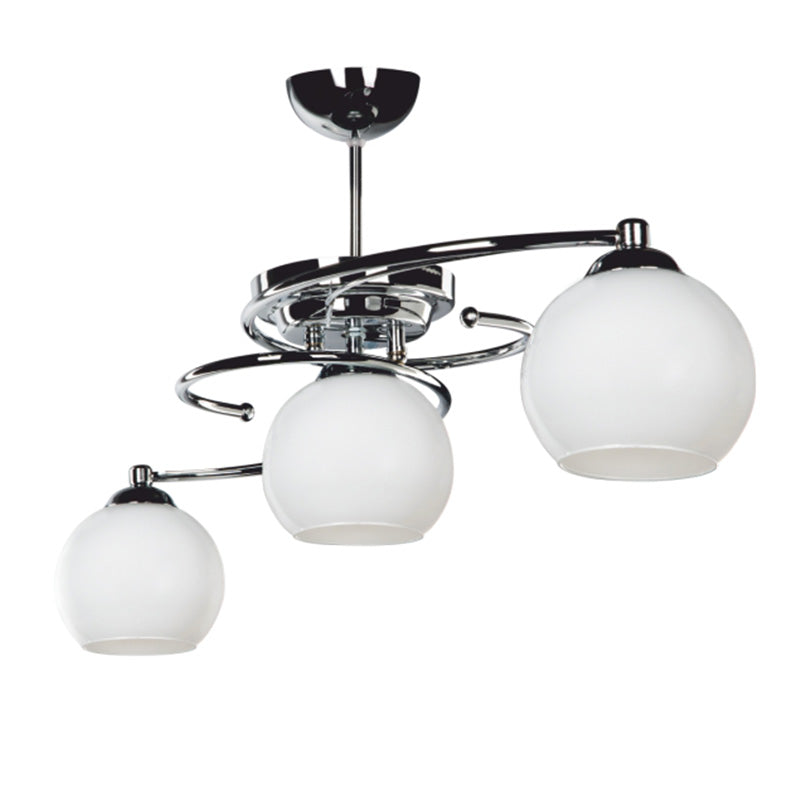 Three-light ceiling light PWL-0966 E27 silver-white 80x27x34.5cm