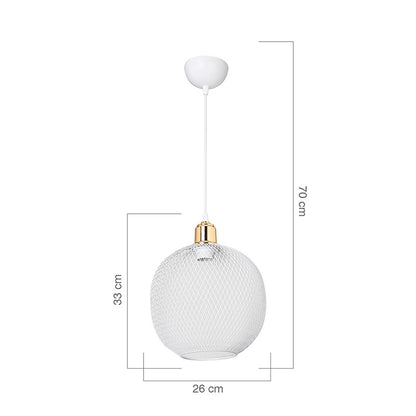 Ceiling light PWL-0977 E27 white-golden D26x33cm