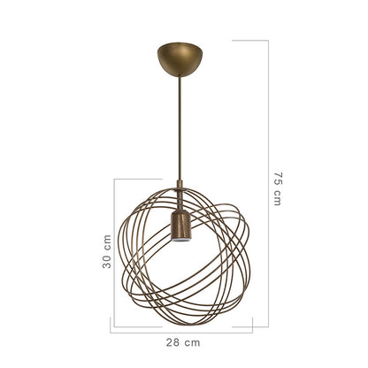 Ceiling light PWL-0980 pakoworld golden E27  D28x75cm