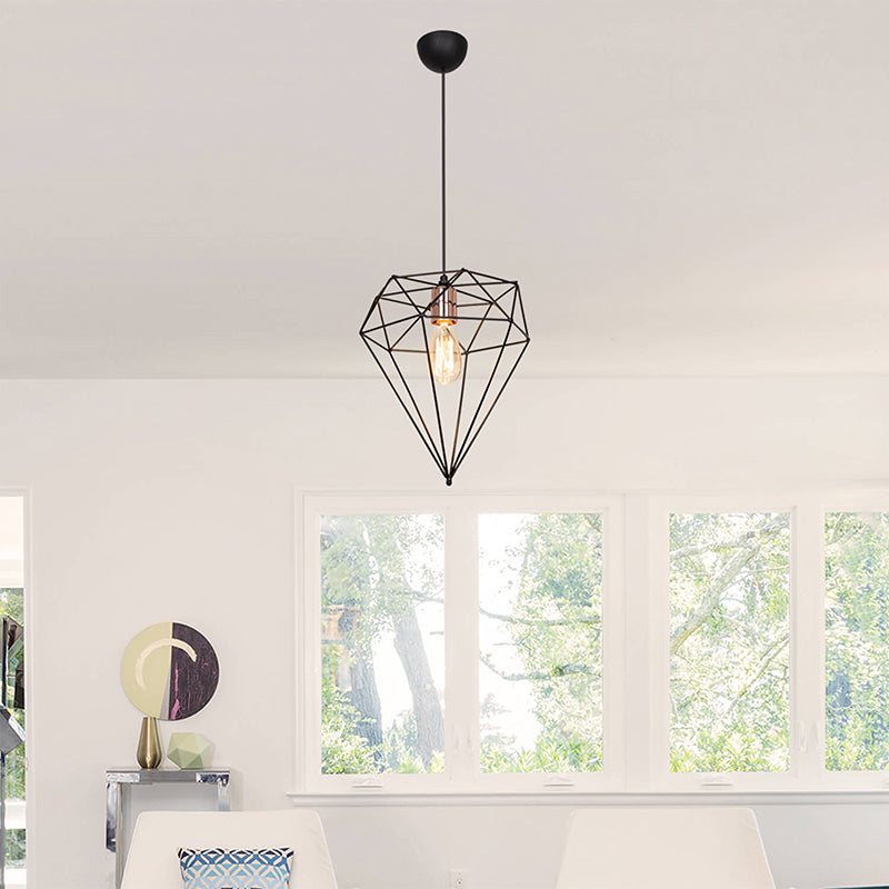 Ceiling light PWL-1022 pakoworld Ε27 metal black D30x81cm