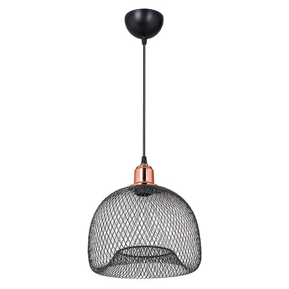 Ceiling light PWL-1024 pakoworld Ε27 metal black-godlen pink D26x60cm