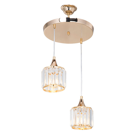 Ceiling light PWL-1025 pakoworld Ε27 metal golden-glass D30x70cm