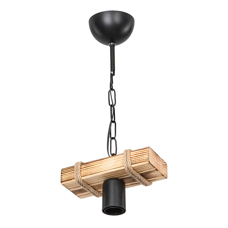 Ceiling light PWL-1027 pakoworld Ε27 metal black-natural 20x10x43cm