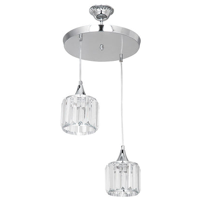 Ceiling light PWL-1025 pakoworld Ε27 metal chrome-glass D30x70cm