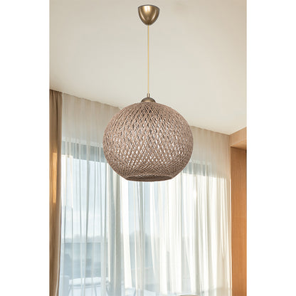 Ceiling light Leshia pakoworld Ε27  brown D38x75cm