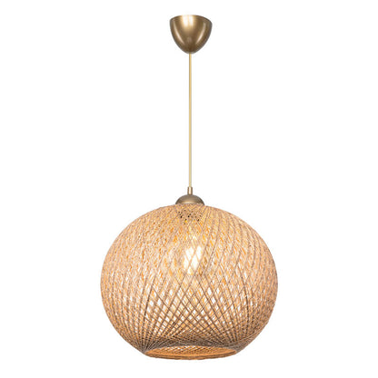 Ceiling light Leshia pakoworld Ε27  brown D38x75cm