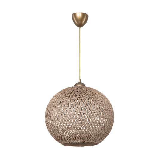 Ceiling light Leshia pakoworld Ε27  brown D38x75cm