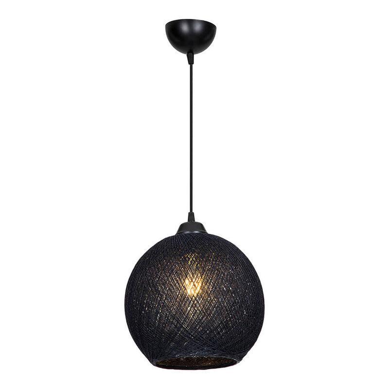 Ceiling light Leshia Ε27 black D26x26cm