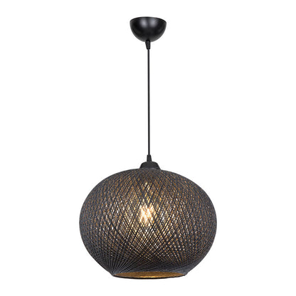 Ceiling light Leshia pakoworld Ε27 black D38x75cm