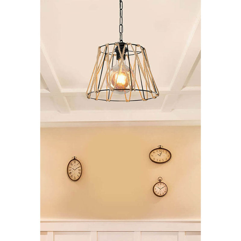 Ceiling light PWL-1114 pakoworld Ε27 black-beige 30x54cm