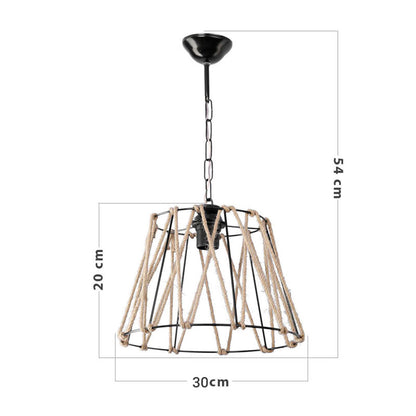 Ceiling light PWL-1114 pakoworld Ε27 black-beige 30x54cm