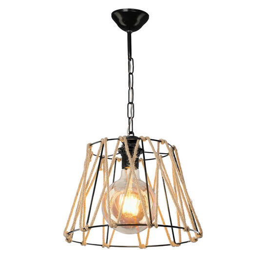 Ceiling light PWL-1114 pakoworld Ε27 black-beige 30x54cm