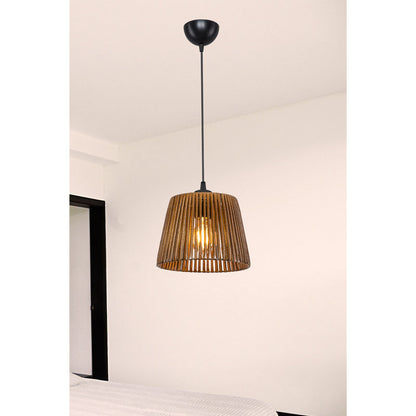 Ceiling light PWL-1116 Ε27 brown D20x15cm