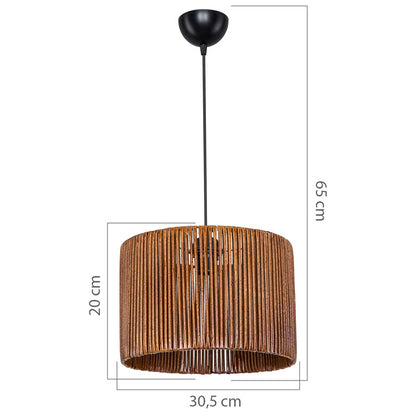 Ceiling light PWL-1117 pakoworld Ε27 brown D30x75cm