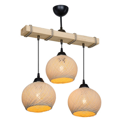 Ceiling light Fiona pakoworld Ε27 cream-natural 50x20x63cm