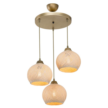 Ceiling light PWL-1121 pakoworld Ε27 cream-gold D40x75cm