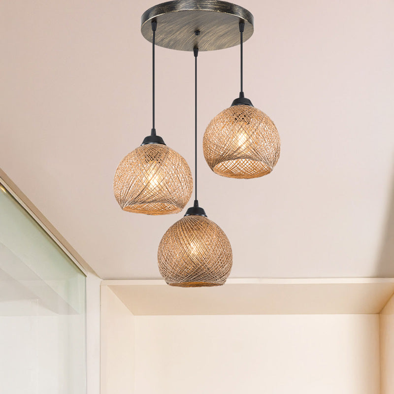 Ceiling light PWL-1121 Ε27 brown D40x75cm