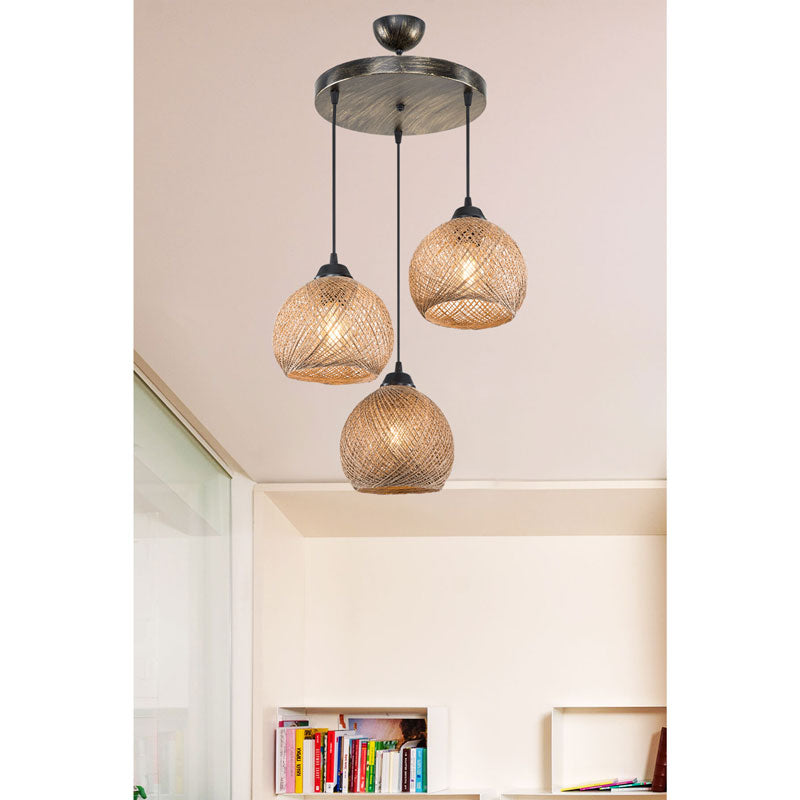 Ceiling light PWL-1121 pakoworld Ε27 brown D40x75cm